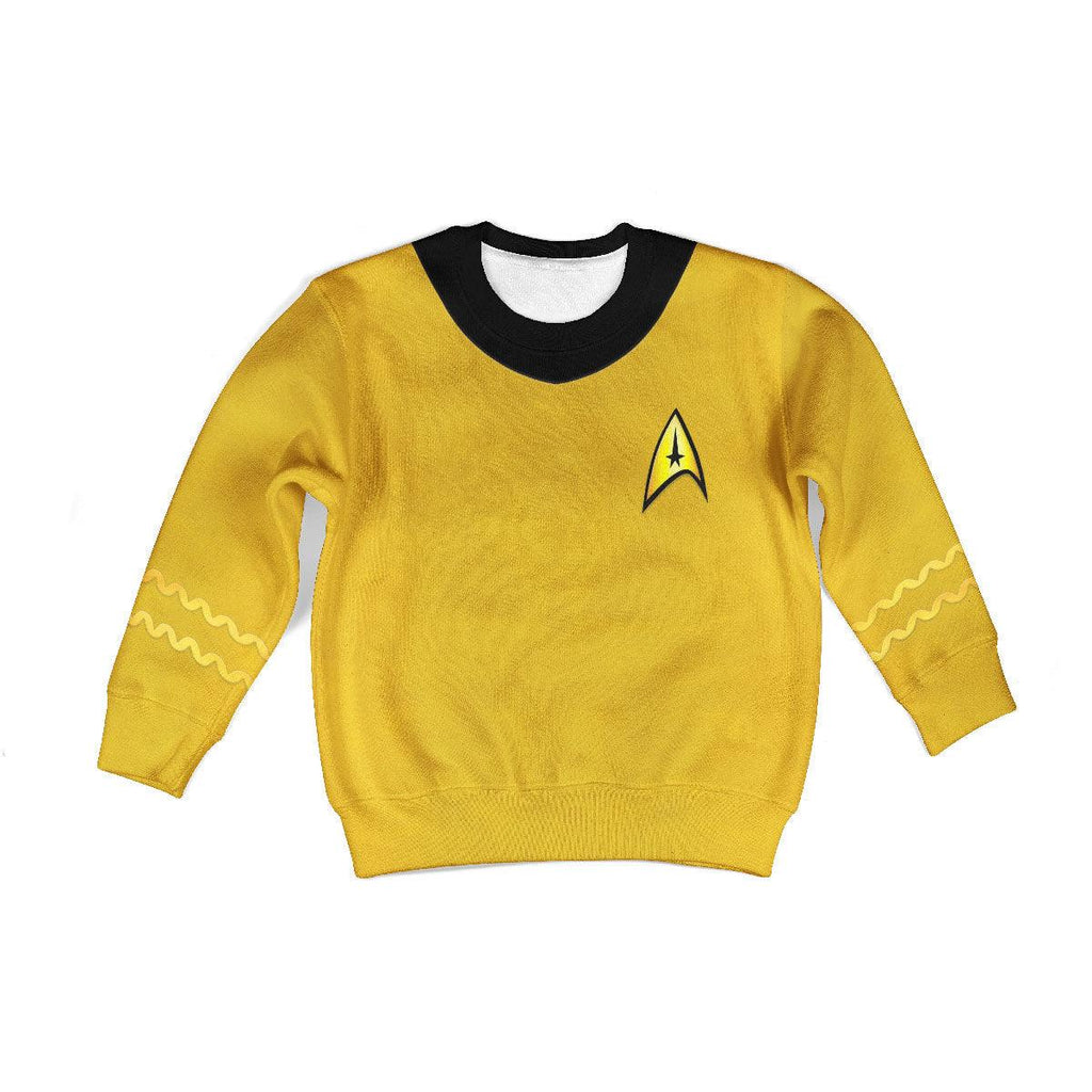 The Original Series Yellow Uniform Costume Cosplay Kid Hoodie Sweatshirt T-Shirt - OodieGang.com