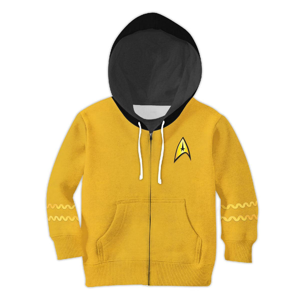 The Original Series Yellow Uniform Costume Cosplay Kid Hoodie Sweatshirt T-Shirt - OodieGang.com