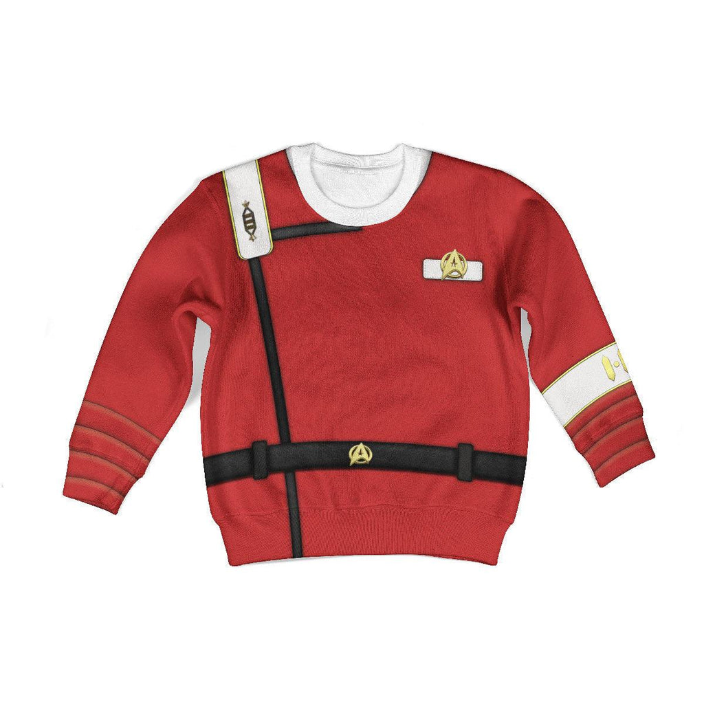 The Wrath of Khan Starfleet Officer Uniform Kid Hoodie Sweatshirt T-Shirt - OodieGang.com