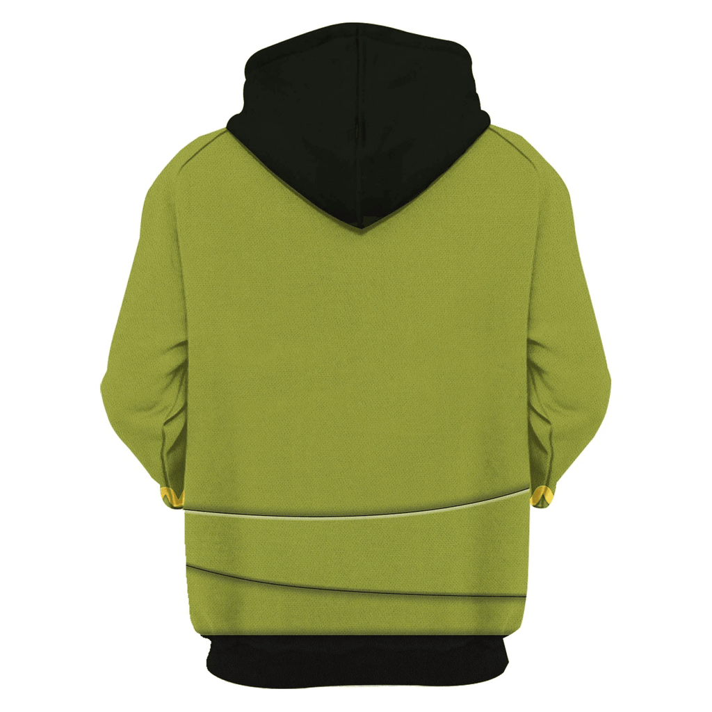 TOS Kirk Green Tunic T-shirt Fleece Hoodie Sweatpants Apparel - OodieGang.com