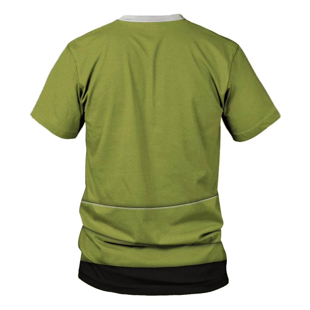 TOS Kirk Green Tunic T-shirt Fleece Hoodie Sweatpants Apparel - OodieGang.com