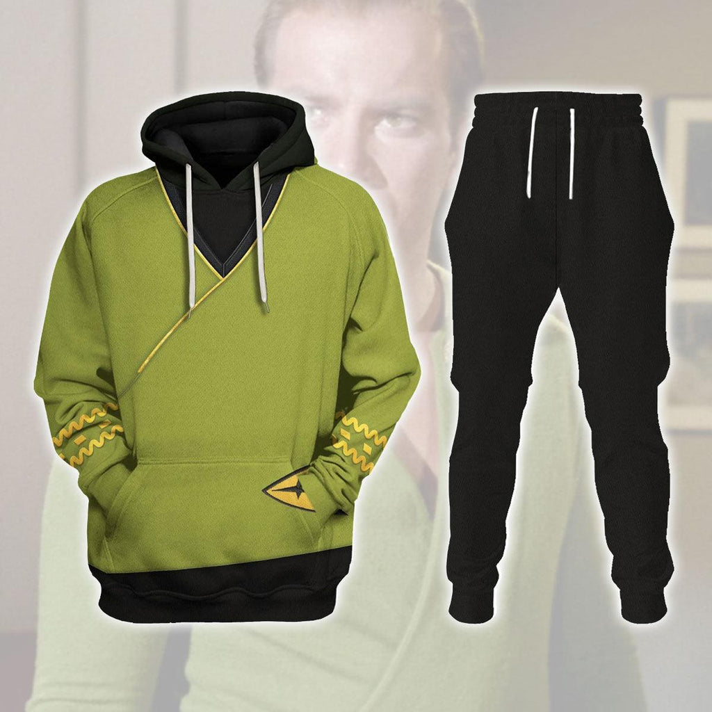 TOS Kirk Green Tunic T-shirt Hoodie Sweatpants Apparel - OodieGang.com