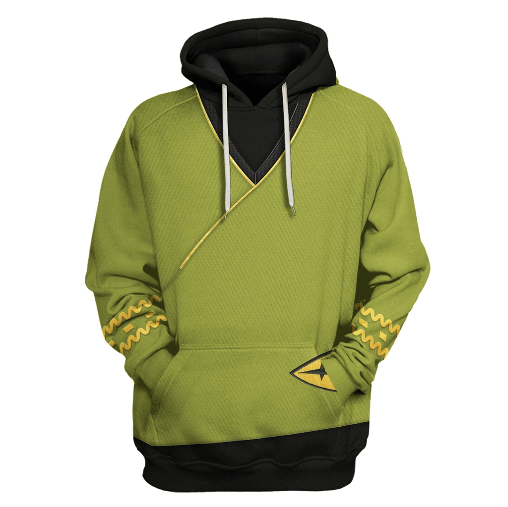 TOS Kirk Green Tunic T-shirt Hoodie Sweatpants Apparel - OodieGang.com