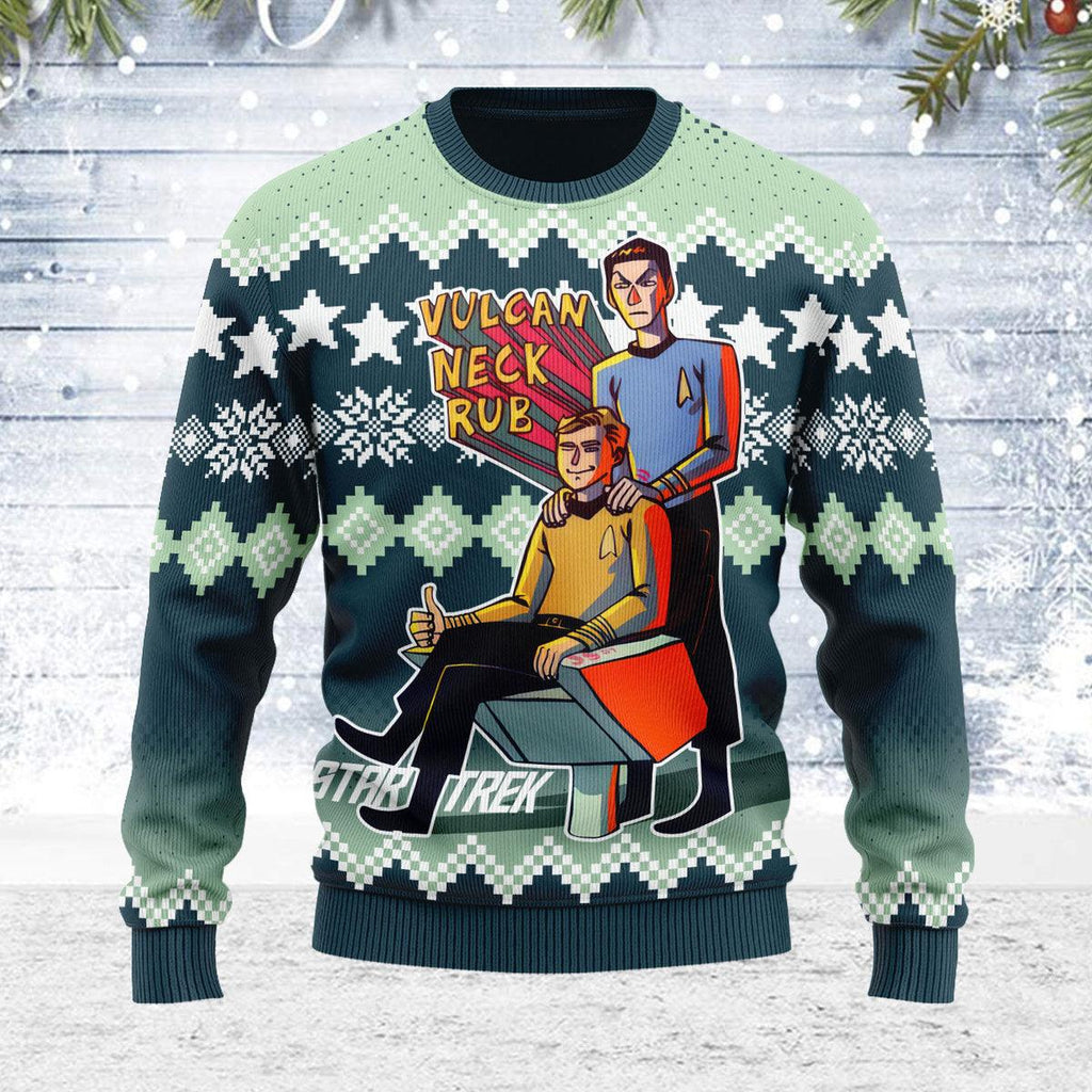 Vulcan Neck Rub Christmas Sweater - OodieGang.com