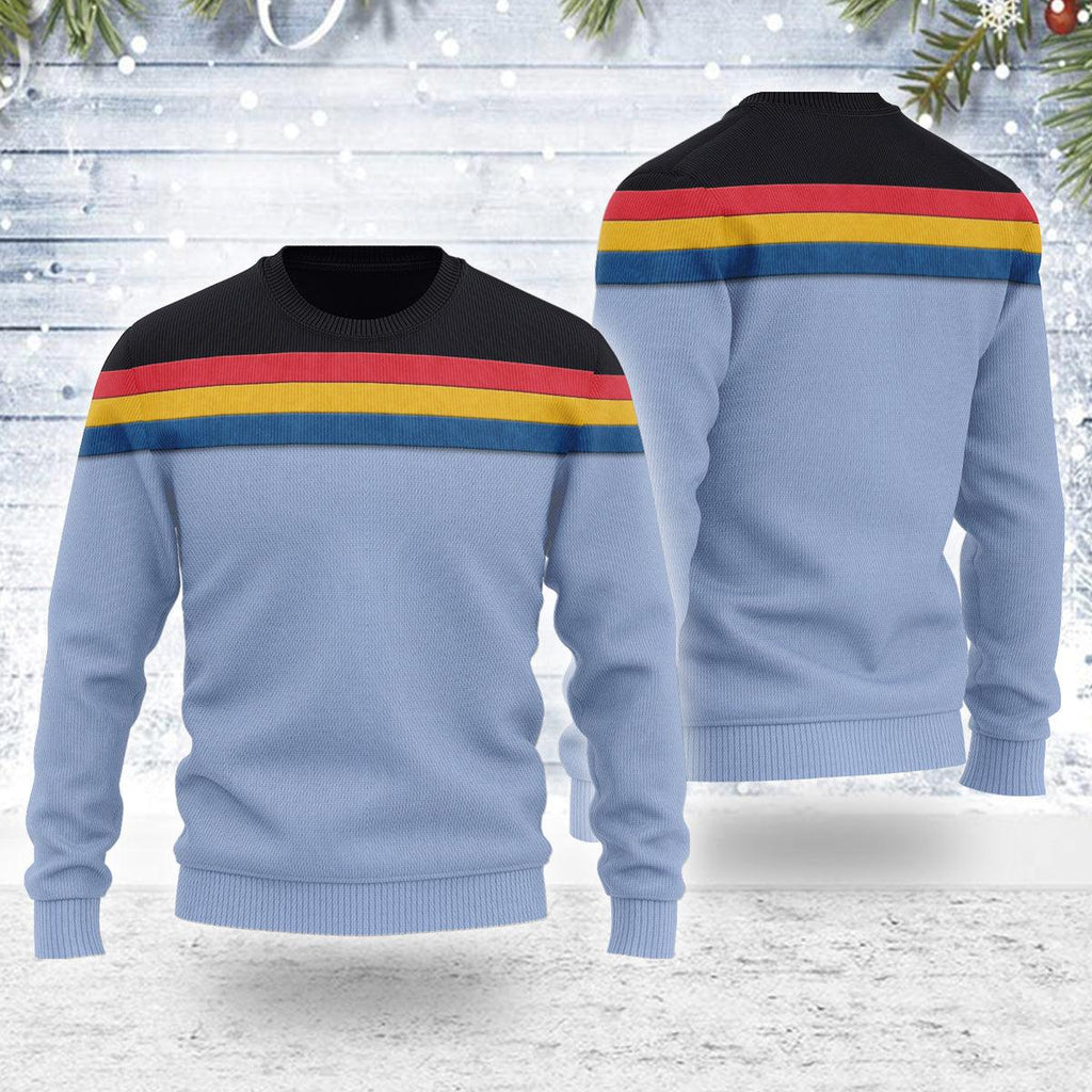 Wesley Crusher Themed Costume Christmas Wool Sweater - OodieGang.com