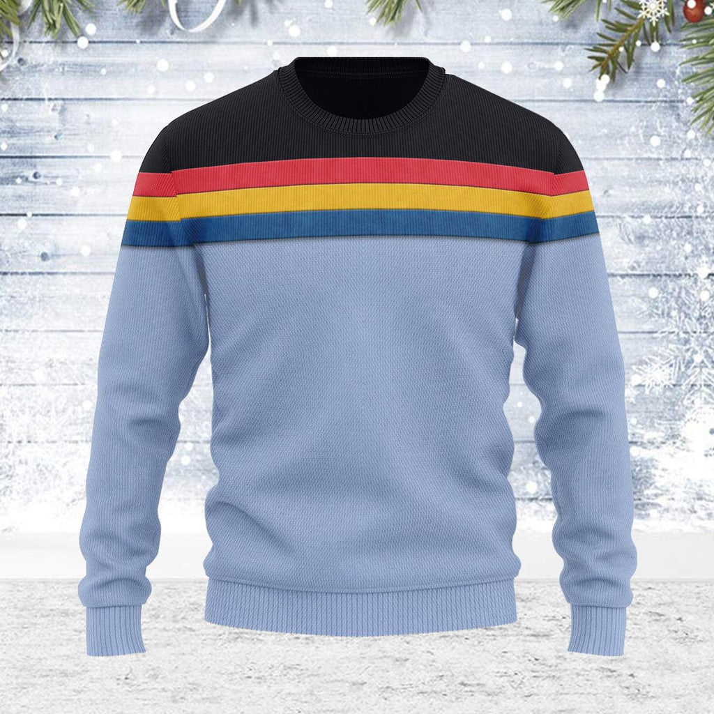 Wesley Crusher Themed Costume Christmas Wool Sweater - OodieGang.com