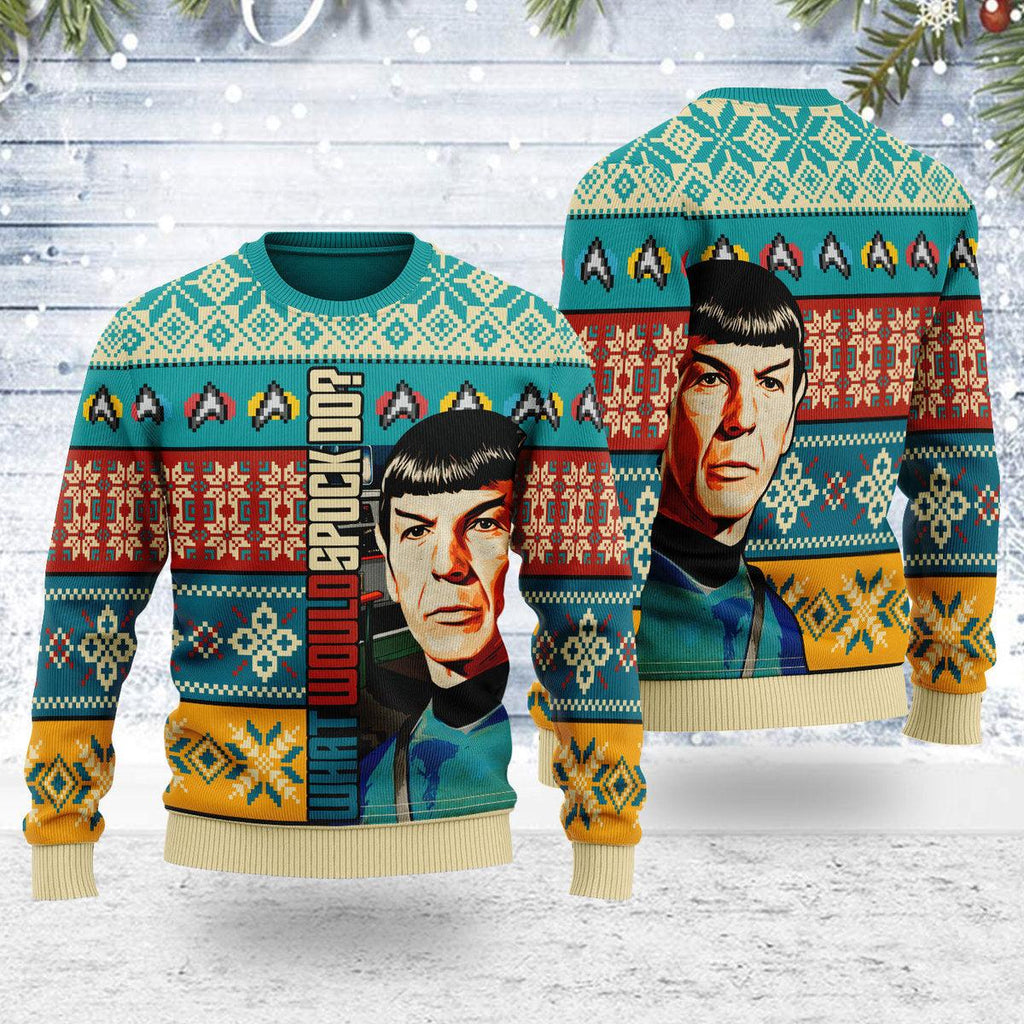 What would spock do? Christmas Sweater - OodieGang.com