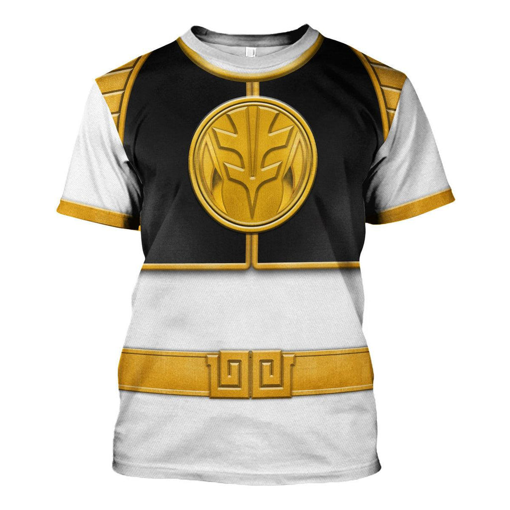 White Ranger Mighty Morphin Hoodies Sweatshirt T-shirt Hawaiian Tracksuit - OodieGang.com