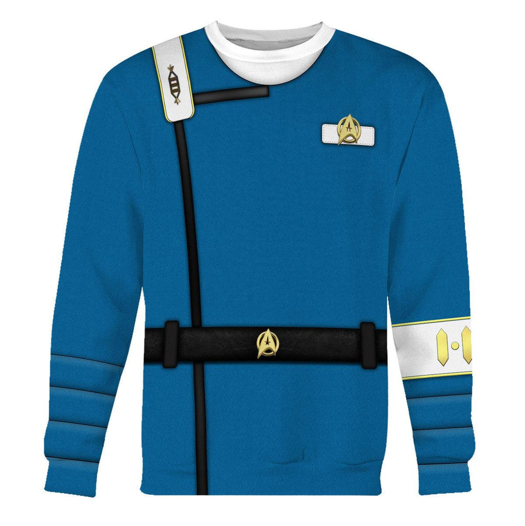 Wrath Of Khan Kirk Spock Starfleet Blue T-shirt Hoodie Sweatpants Apparel - OodieGang.com