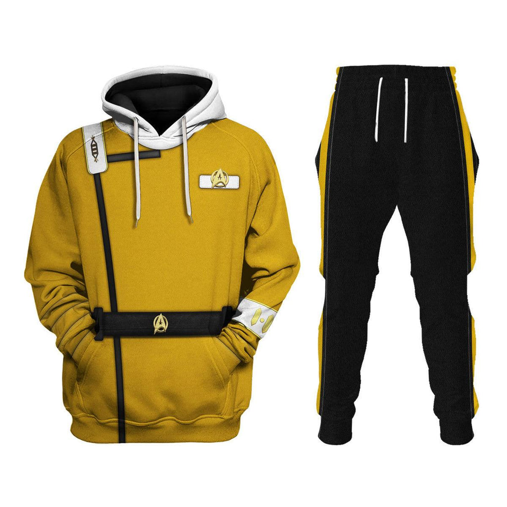 Wrath Of Khan Kirk Spock Starfleet Yellow T-shirt Hoodie Sweatpants Apparel - OodieGang.com