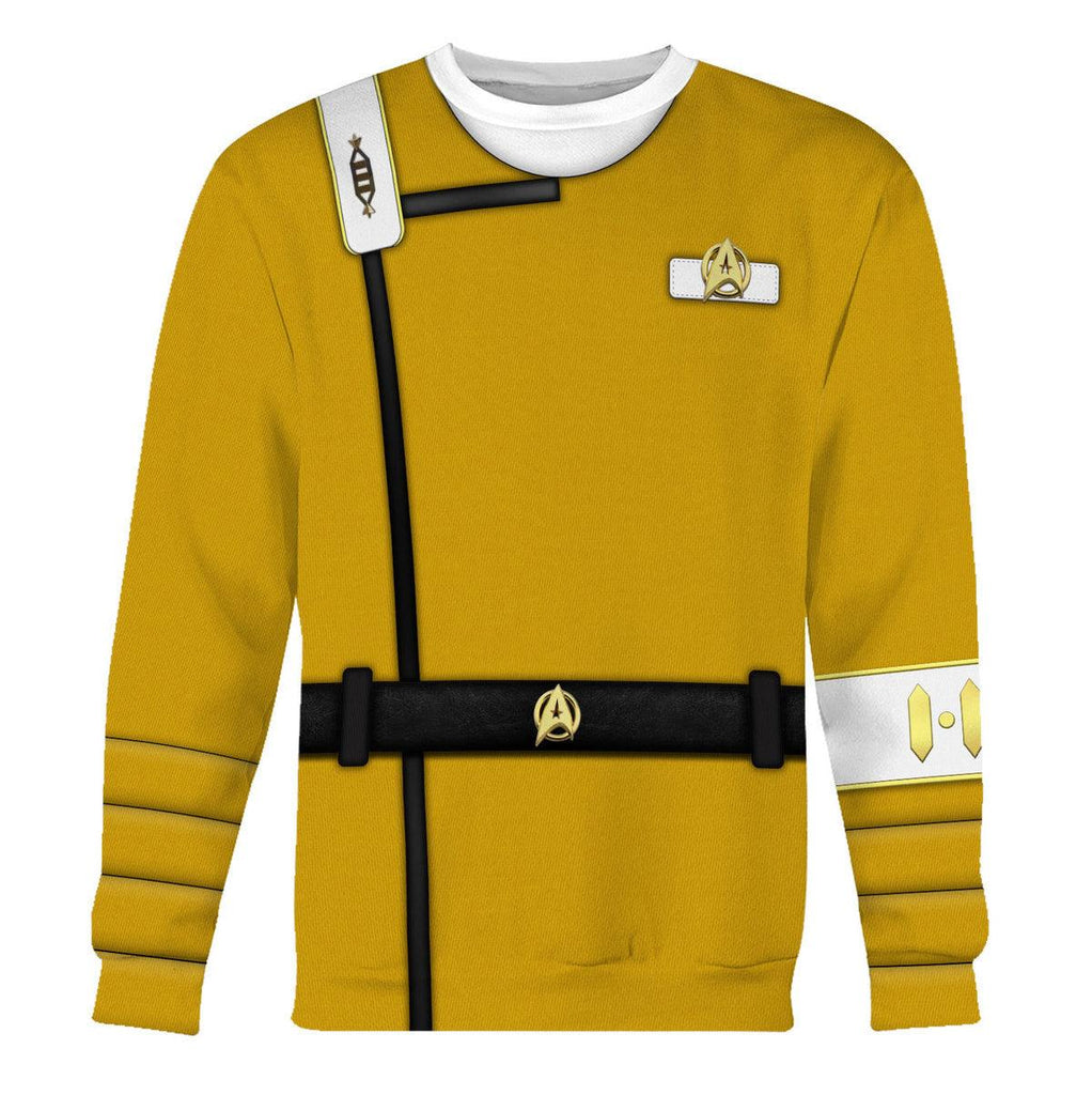 Wrath Of Khan Kirk Spock Starfleet Yellow T-shirt Hoodie Sweatpants Apparel - OodieGang.com