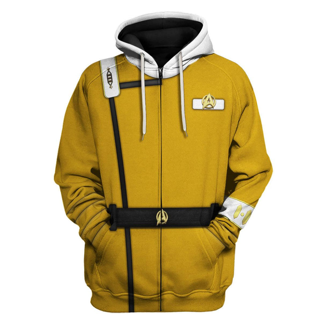 Wrath Of Khan Kirk Spock Starfleet Yellow T-shirt Hoodie Sweatpants Apparel - OodieGang.com