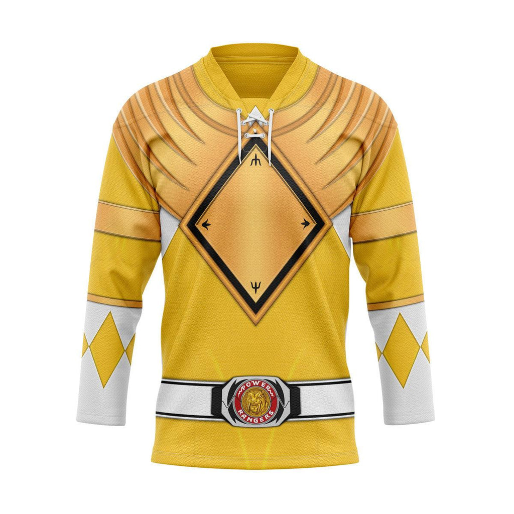 Yellow Ranger Dragon Shield Hockey Jersey - OodieGang.com