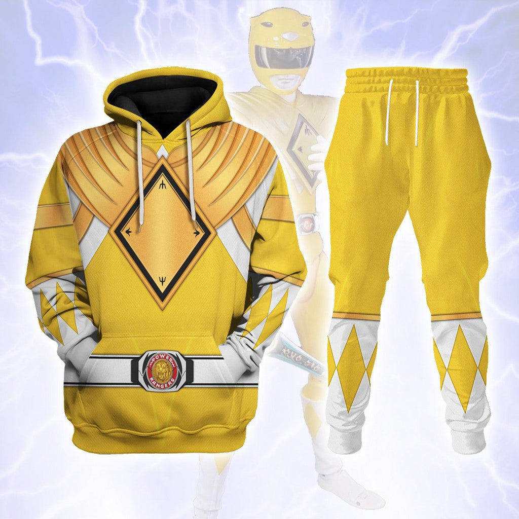 Yellow Ranger Dragon Shield Hoodies Sweatshirt T-shirt Hawaiian Tracksuit - OodieGang.com