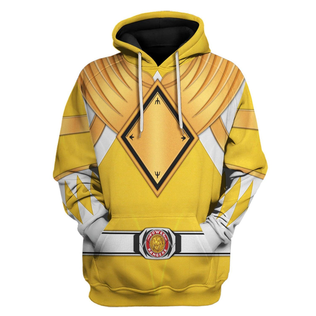 Yellow Ranger Dragon Shield Hoodies Sweatshirt T-shirt Hawaiian Tracksuit - OodieGang.com