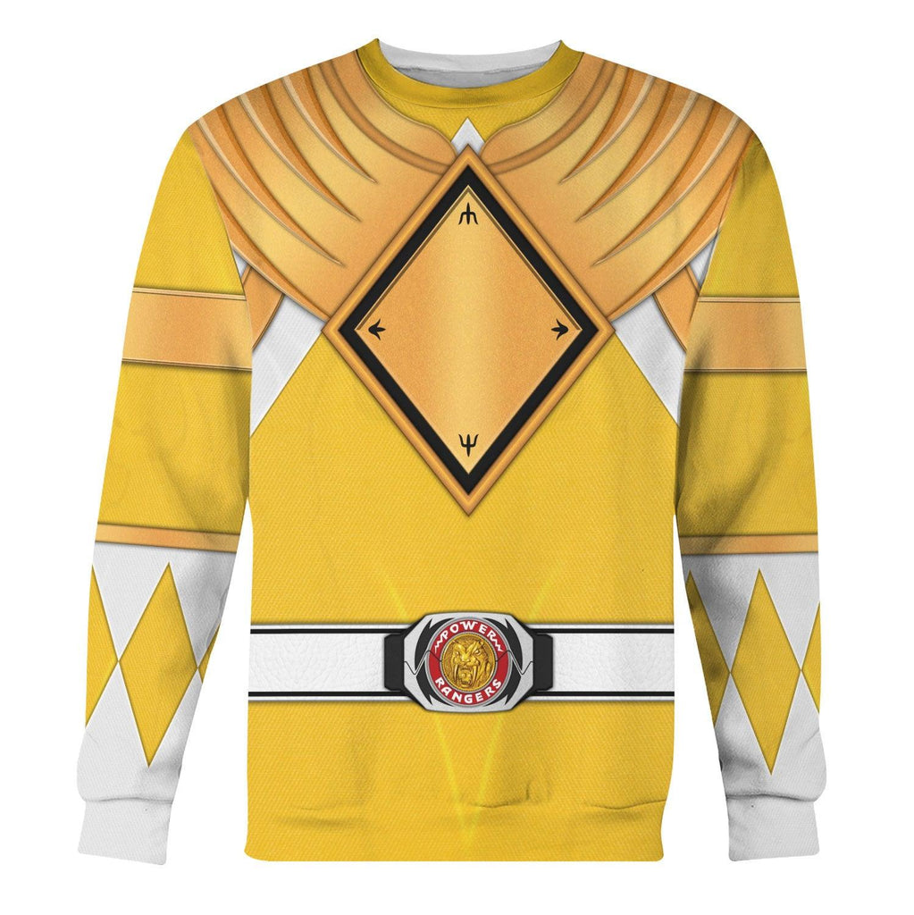 Yellow Ranger Dragon Shield Hoodies Sweatshirt T-shirt Hawaiian Tracksuit - OodieGang.com