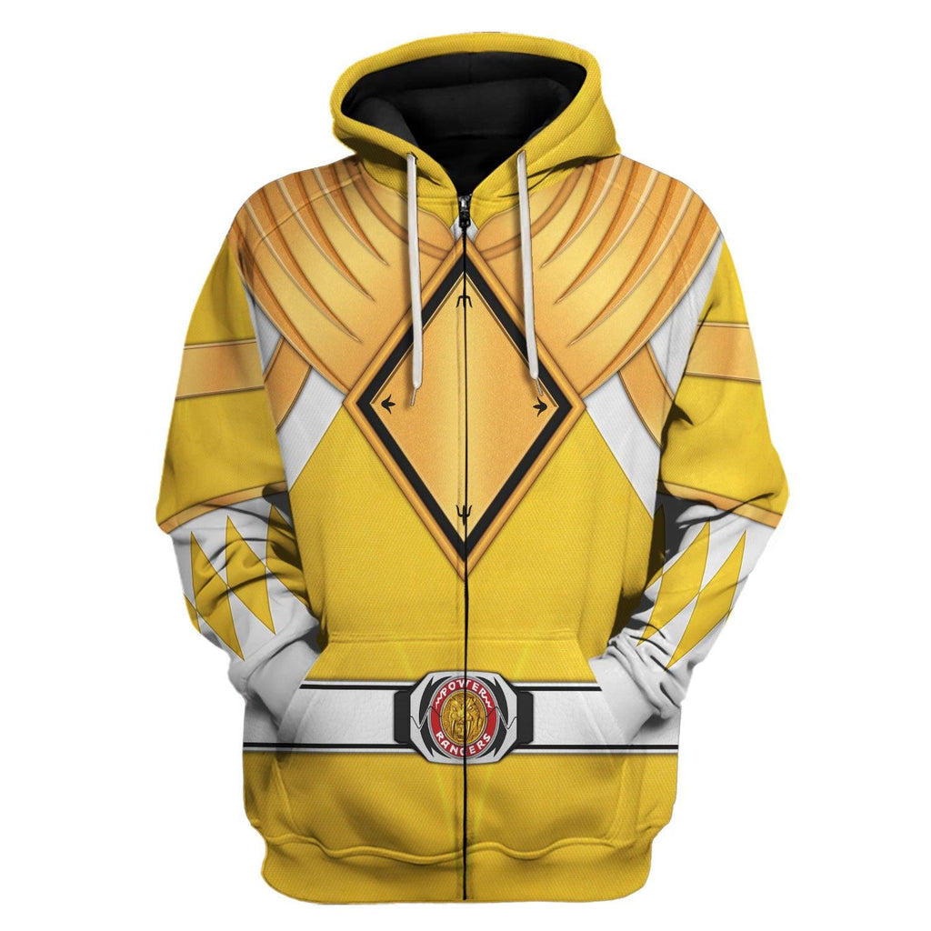 Yellow Ranger Dragon Shield Hoodies Sweatshirt T-shirt Hawaiian Tracksuit - OodieGang.com