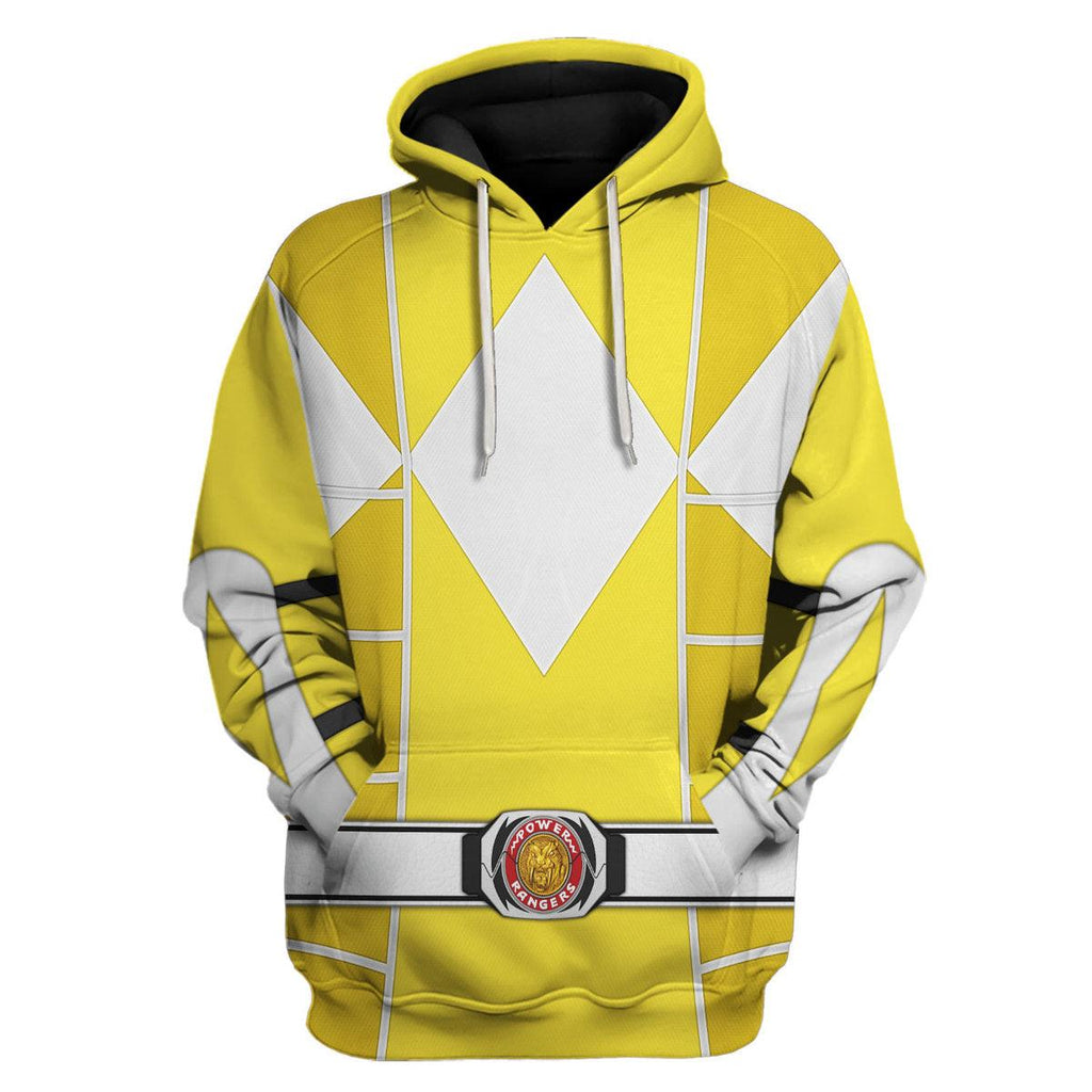 Yellow Ranger Mighty Morphin Cosplay Hoodies Sweatshirt T-shirt Hawaiian - OodieGang.com