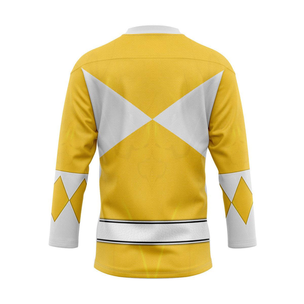 Yellow Ranger Mighty Morphin Hockey Jersey - OodieGang.com