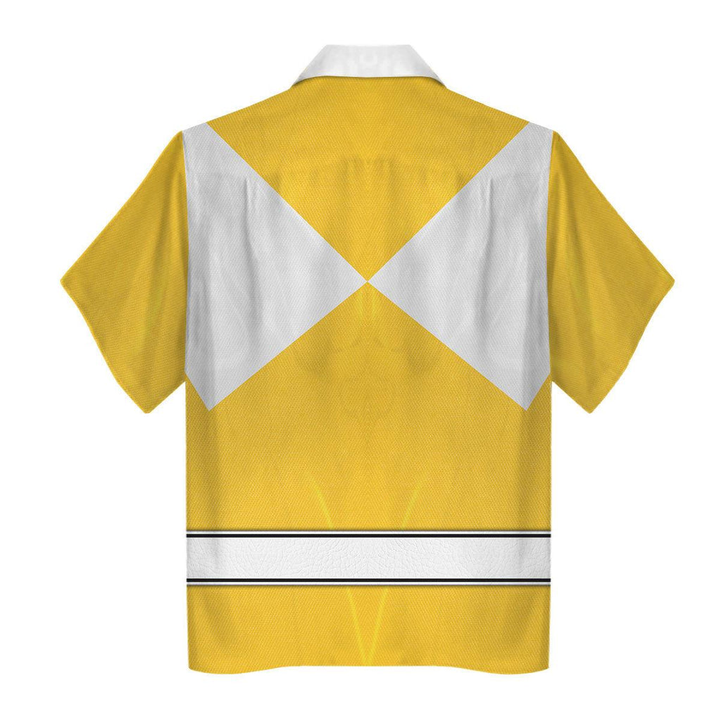 Yellow Ranger Mighty Morphin Hoodies Sweatshirt T-shirt Hawaiian Tracksuit - OodieGang.com