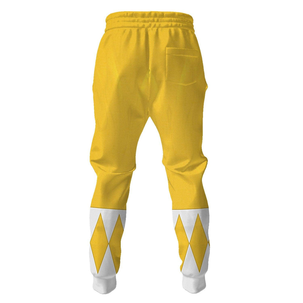 Yellow Ranger Mighty Morphin Hoodies Sweatshirt T-shirt Hawaiian Tracksuit - OodieGang.com