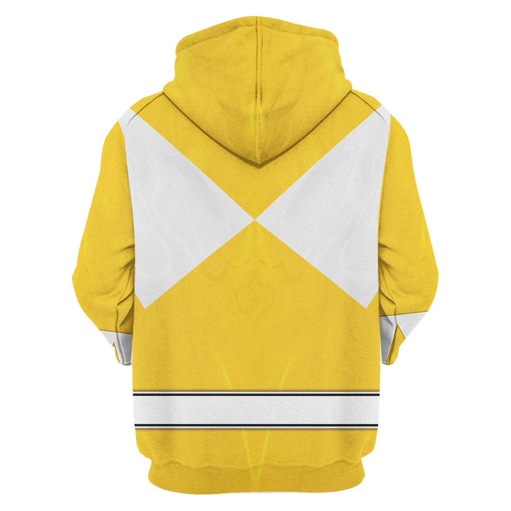 Yellow Ranger Mighty Morphin Hoodies Sweatshirt T-shirt Hawaiian Tracksuit - OodieGang.com