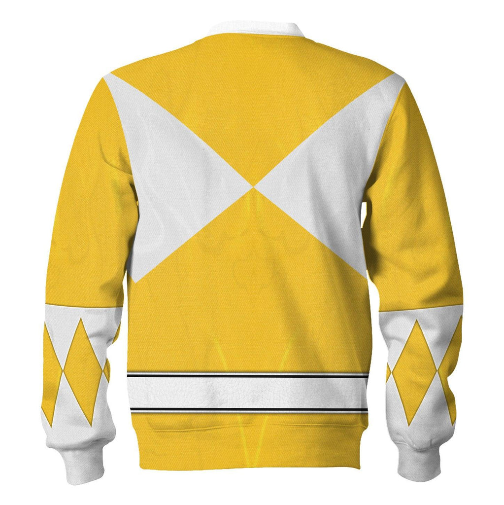 Yellow Ranger Mighty Morphin Hoodies Sweatshirt T-shirt Hawaiian Tracksuit - OodieGang.com