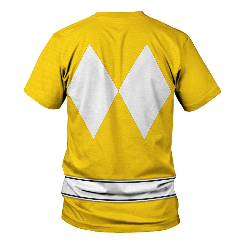 Yellow Ranger Mighty Morphin The Movie (1995) Hoodies Sweatshirt T-shirt Hawaiian - OodieGang.com