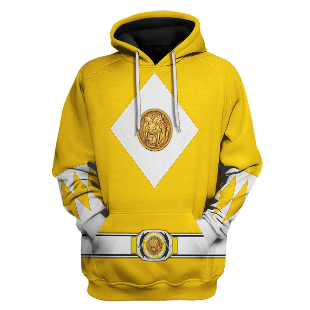 Yellow Ranger Mighty Morphin The Movie (1995) Hoodies Sweatshirt T-shirt Hawaiian - OodieGang.com