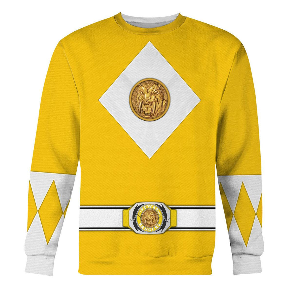 Yellow Ranger Mighty Morphin The Movie (1995) Hoodies Sweatshirt T-shirt Hawaiian - OodieGang.com