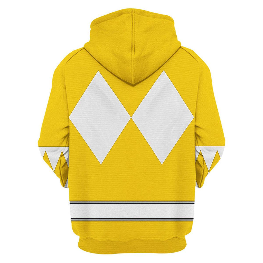 Yellow Ranger Mighty Morphin The Movie (1995) Hoodies Sweatshirt T-shirt Hawaiian - OodieGang.com