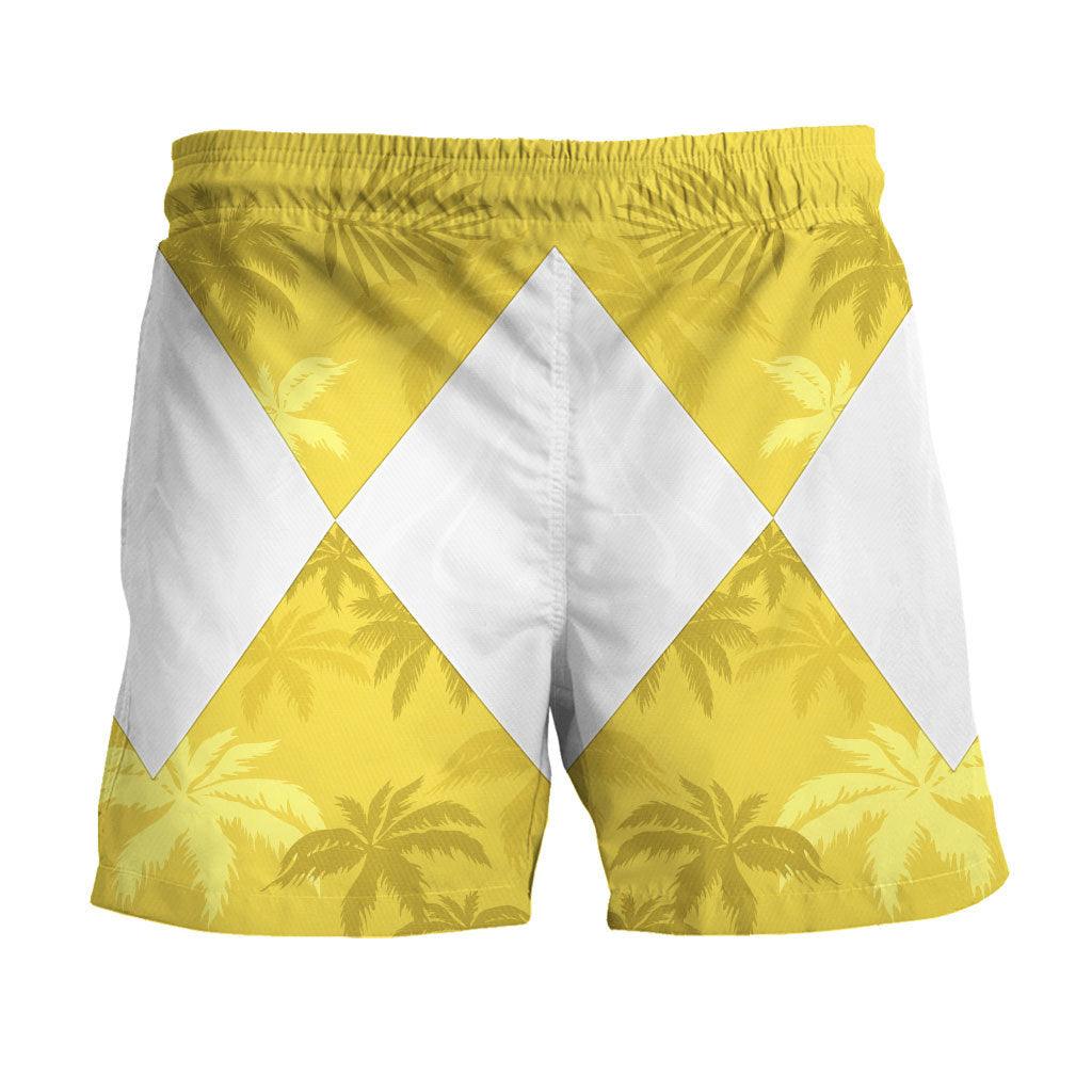 Yellow Ranger x Tommy Vercetti Hawaiian Shirt & Beach Shorts - OodieGang.com